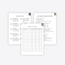 Load image into Gallery viewer, Garage Cleanup Planner