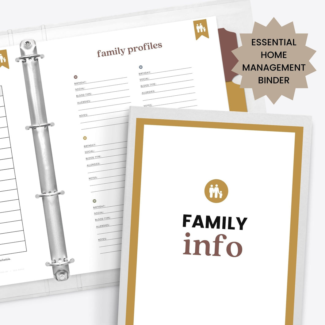 Family Info Planner