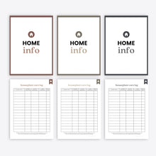Load image into Gallery viewer, Home Management Info Planner For HOMEOWNERS