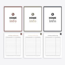 Load image into Gallery viewer, Home Management Info Planner For RENTERS