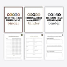 Load image into Gallery viewer, Essential Home Management Binder Starter Kit Bundle