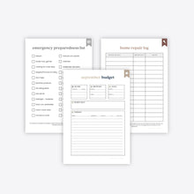 Load image into Gallery viewer, Essential Home Management Binder Starter Kit Bundle
