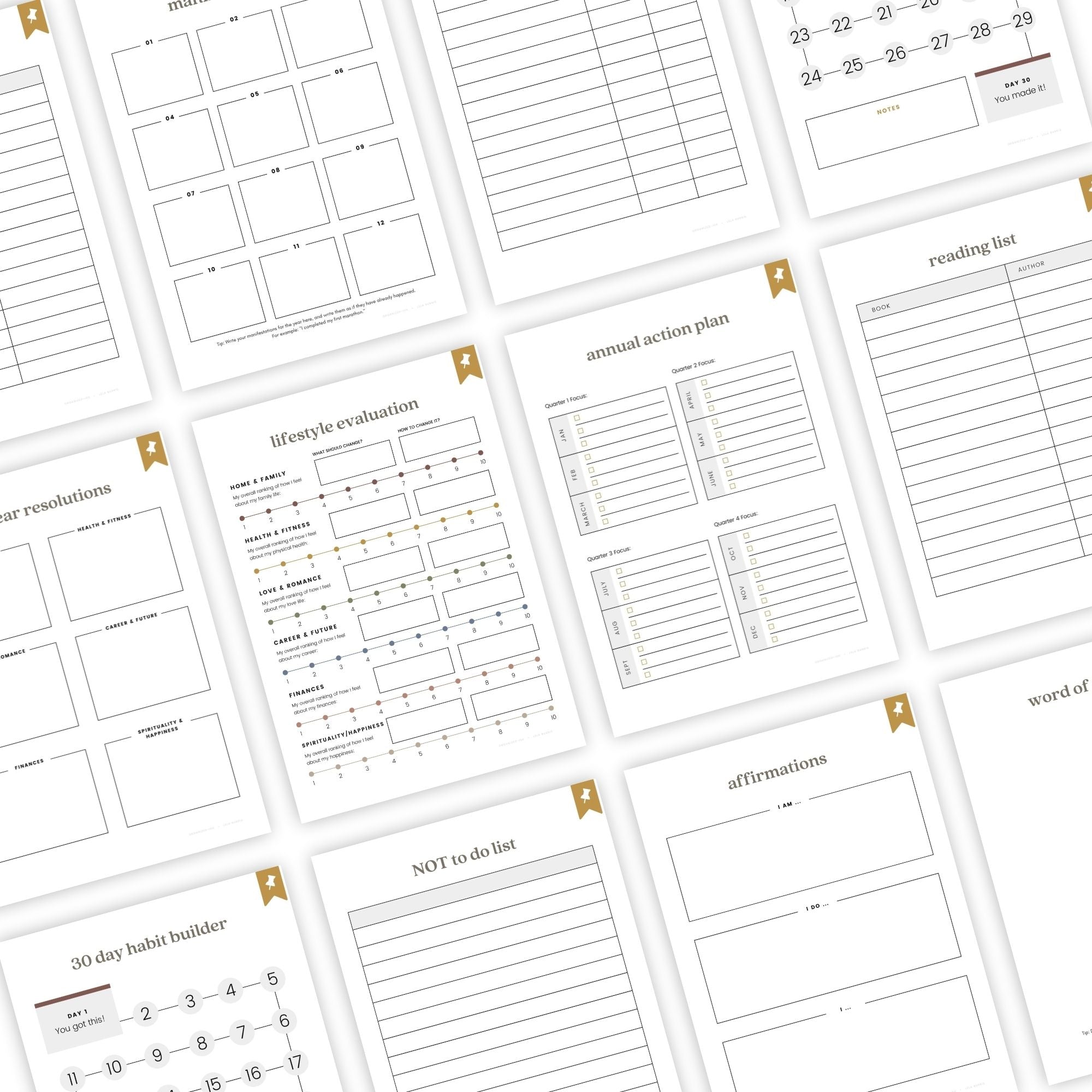 Resolution Planner New Year's Resolution Planner – Organized-ish
