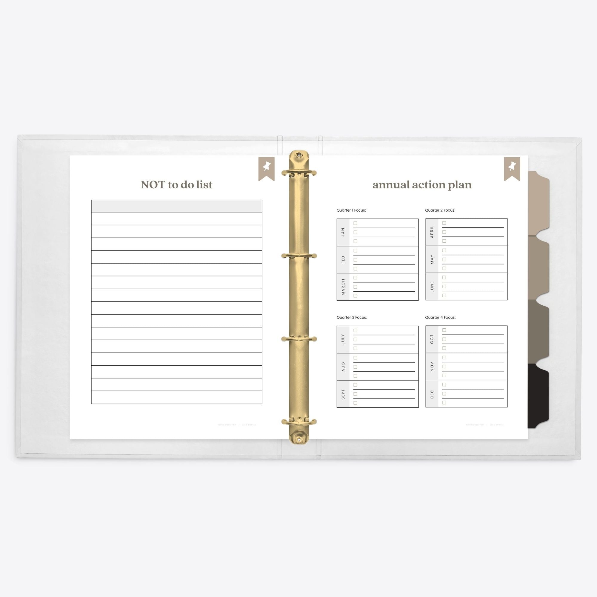 Resolution Planner New Year's Resolution Planner – Organized-ish